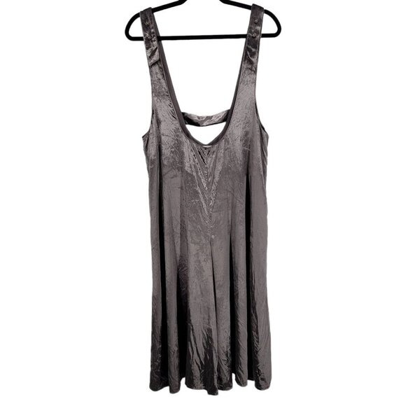 Maeve womens Medium Petite Silver velvet Overall romper jumpsuit NWT - Picture 1 of 11